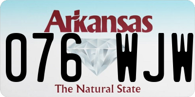 AR license plate 076WJW