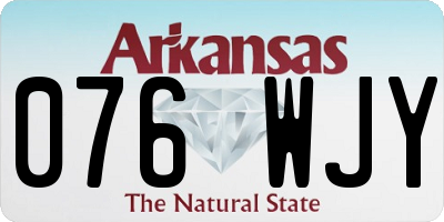 AR license plate 076WJY