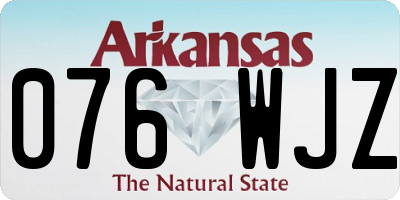 AR license plate 076WJZ