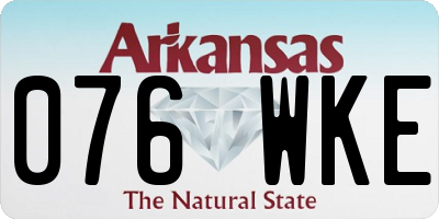 AR license plate 076WKE