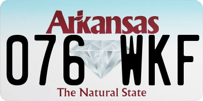 AR license plate 076WKF