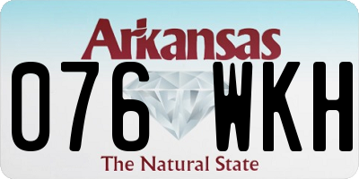 AR license plate 076WKH