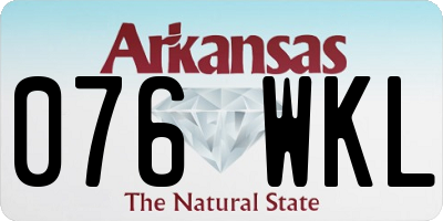 AR license plate 076WKL