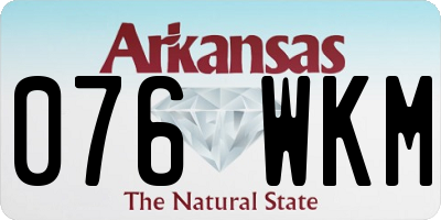 AR license plate 076WKM