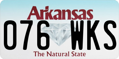 AR license plate 076WKS