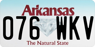 AR license plate 076WKV