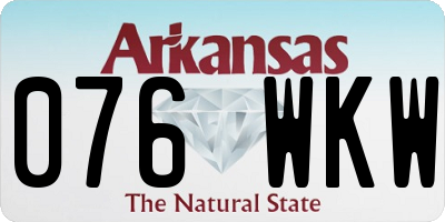 AR license plate 076WKW