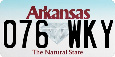 AR license plate 076WKY