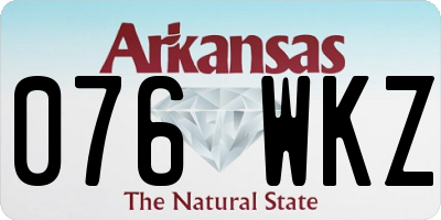 AR license plate 076WKZ