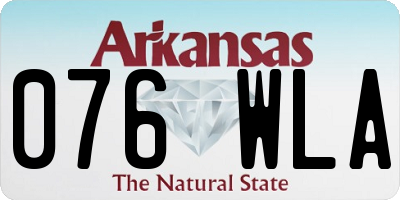 AR license plate 076WLA