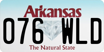 AR license plate 076WLD