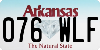 AR license plate 076WLF