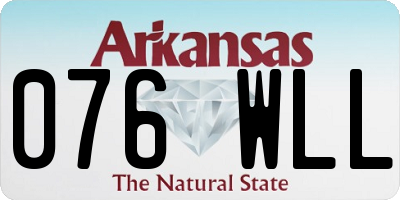 AR license plate 076WLL