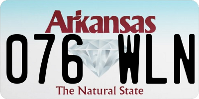 AR license plate 076WLN