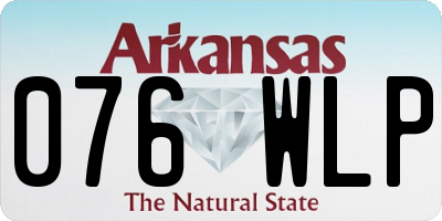 AR license plate 076WLP