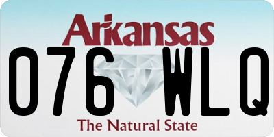 AR license plate 076WLQ