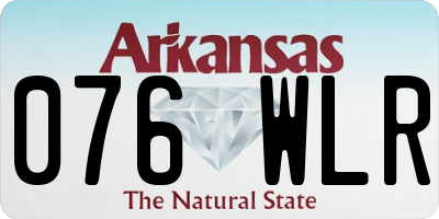 AR license plate 076WLR