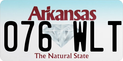 AR license plate 076WLT