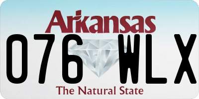 AR license plate 076WLX
