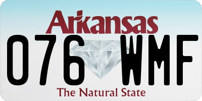 AR license plate 076WMF