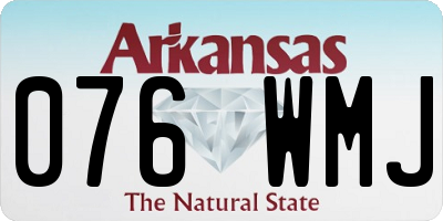 AR license plate 076WMJ