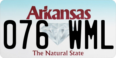 AR license plate 076WML