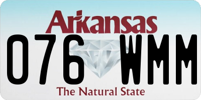 AR license plate 076WMM