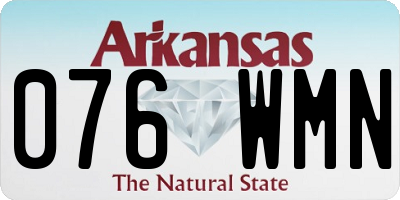 AR license plate 076WMN