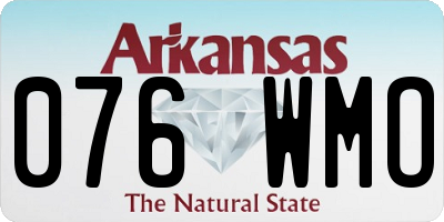 AR license plate 076WMO