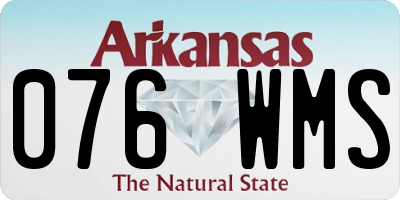 AR license plate 076WMS