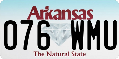 AR license plate 076WMU