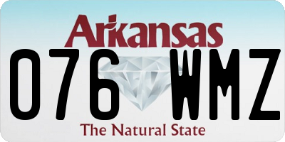 AR license plate 076WMZ