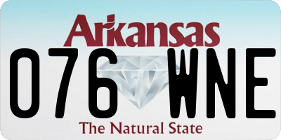 AR license plate 076WNE