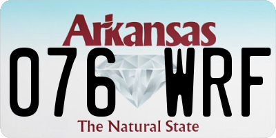 AR license plate 076WRF