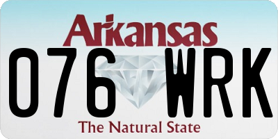 AR license plate 076WRK