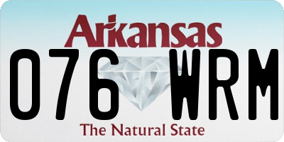 AR license plate 076WRM