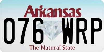 AR license plate 076WRP