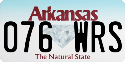 AR license plate 076WRS