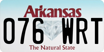 AR license plate 076WRT