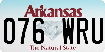 AR license plate 076WRU