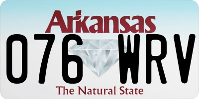 AR license plate 076WRV