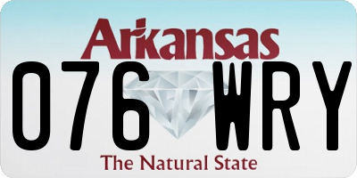 AR license plate 076WRY