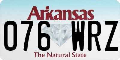 AR license plate 076WRZ