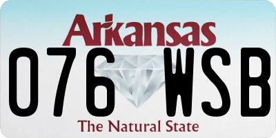 AR license plate 076WSB