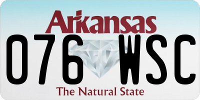 AR license plate 076WSC