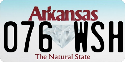AR license plate 076WSH