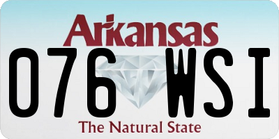 AR license plate 076WSI