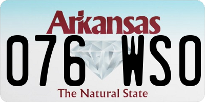 AR license plate 076WSO