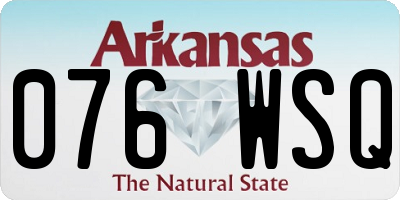 AR license plate 076WSQ