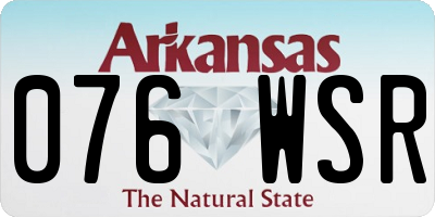 AR license plate 076WSR